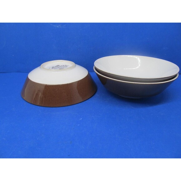 Mikasa Mediterrania Expresso Brown 6" Coupe Cereal Bowls  Bundle of 3 - Picture 7 of 10